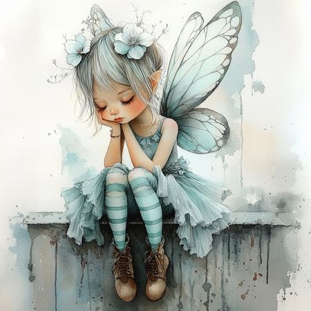 Obraz na płótnie canvas - Portrecik Wróżki