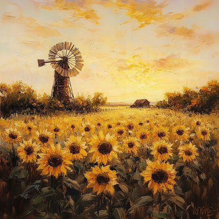 Obraz na płótnie canvas - Pole słoneczników