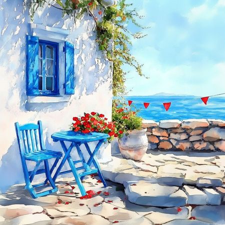 Obraz na płótnie canvas - Relaks po grecku