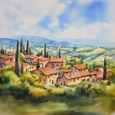 Obraz na płótnie canvas - Dachy Toskanii