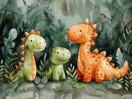 Obraz na płótnie canvas - Dino rodzinka ☺