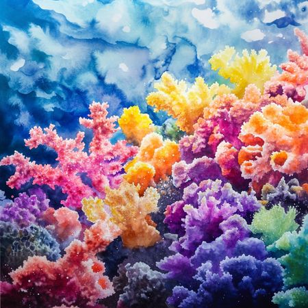 Obraz na płótnie canvas - Korale koloru kolorowego ☺