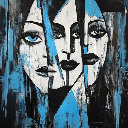 Obraz na płótnie canvas - Twarzowa abstrakcja