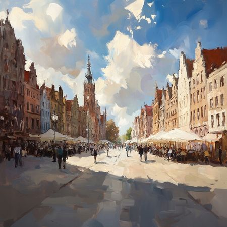 Obraz na płótnie canvas - Słoneczny Gdańsk