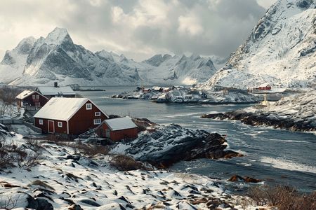 Obraz na płótnie canvas - Skandynawski krajobraz