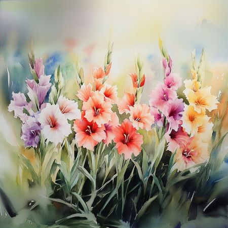 Obraz na płótnie canvas - Kolorowe gladiole