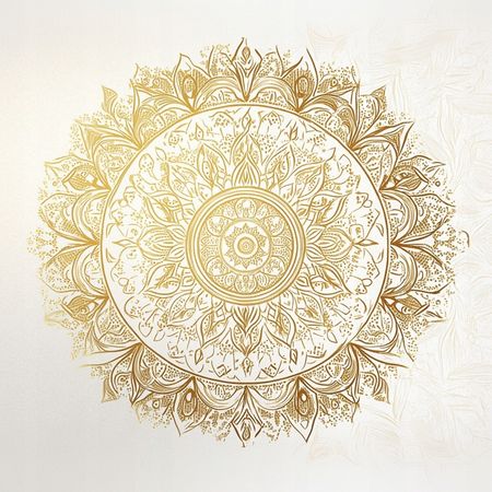 Obraz na płótnie canvas - Biało-złota mandala