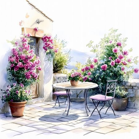 Obraz na płótnie canvas - Różany taras