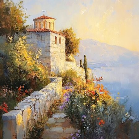 Obraz na płótnie canvas - Kapliczka nad morzem