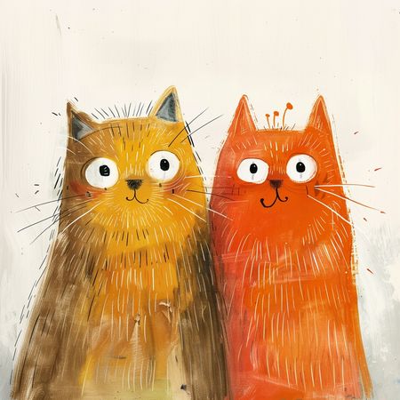 Obraz na płótnie canvas - Rude koty dwa ☺