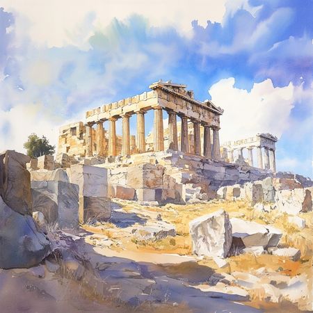 Obraz na płótnie canvas - Ateńskie wzgórze