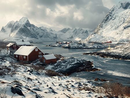 Obraz na płótnie canvas - Skandynawski krajobraz