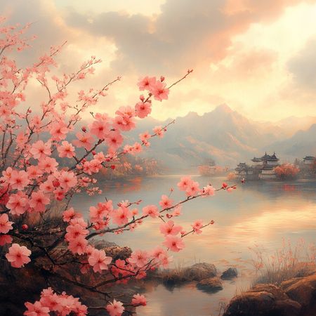 Obraz na płótnie canvas - Kraina Kwitnącej Wiśni