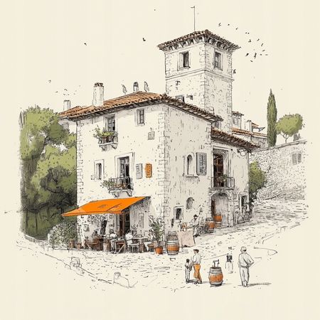 Obraz na płótnie canvas - Toskańska winiarnia