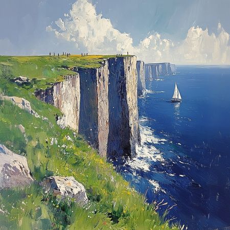 Obraz na płótnie canvas - Wysokie klify