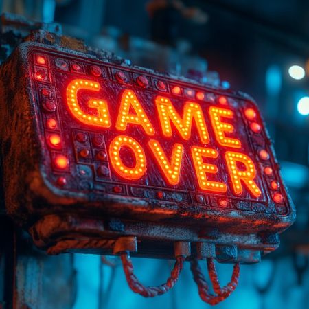 Obraz na płótnie canvas - Game Over