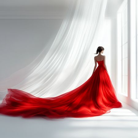 Obraz na płótnie canvas - Kobieta w czerwieni