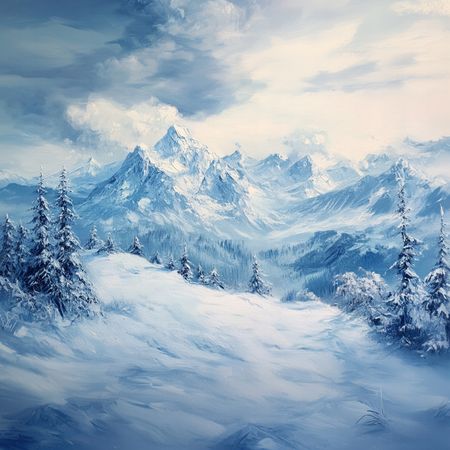 Obraz na płótnie canvas - Zima w wysokich górach