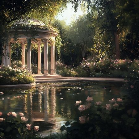 Obraz na płótnie canvas - Różany ogród