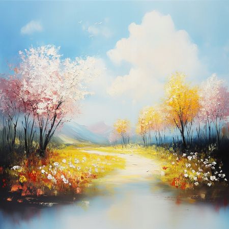 Obraz na płótnie canvas - Wiosna w dolinie