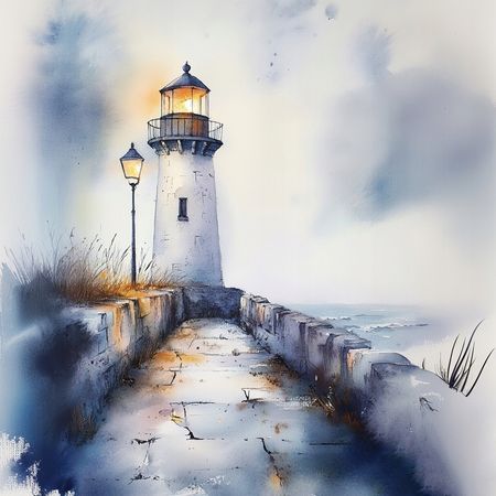 Obraz na płótnie canvas - Światełko we mgle