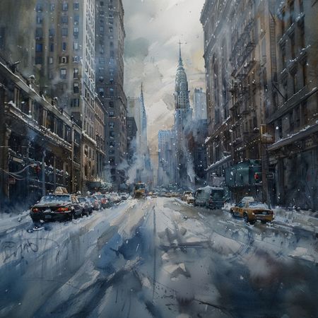 Obraz na płótnie canvas - Zima w mieście