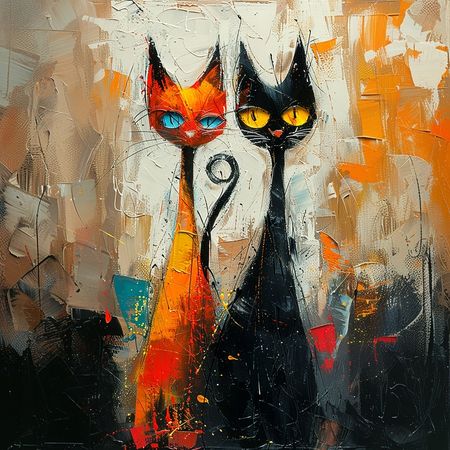 Obraz na płótnie canvas - Koty dwa ☺