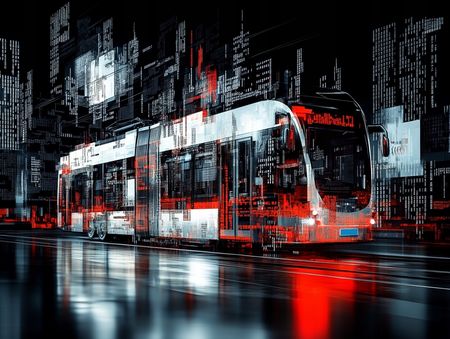 Obraz na płótnie canvas - Futurystyczny tramwaj