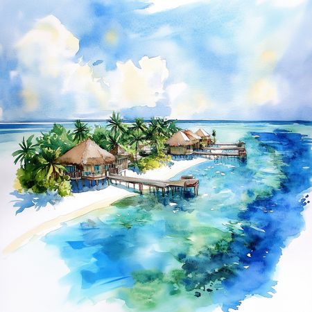 Obraz na płótnie canvas - Turkusowe Malediwy