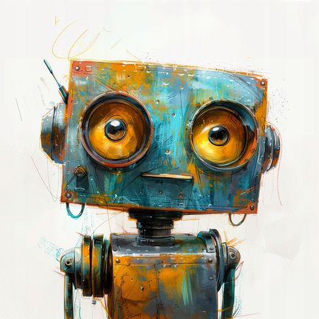 Obraz na płótnie canvas - Ciekawski robot